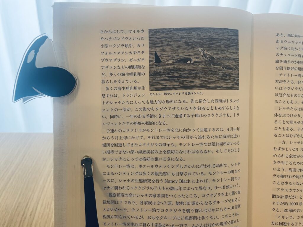 シャチについて調べた本がモントレーのシャチについて触れている部分